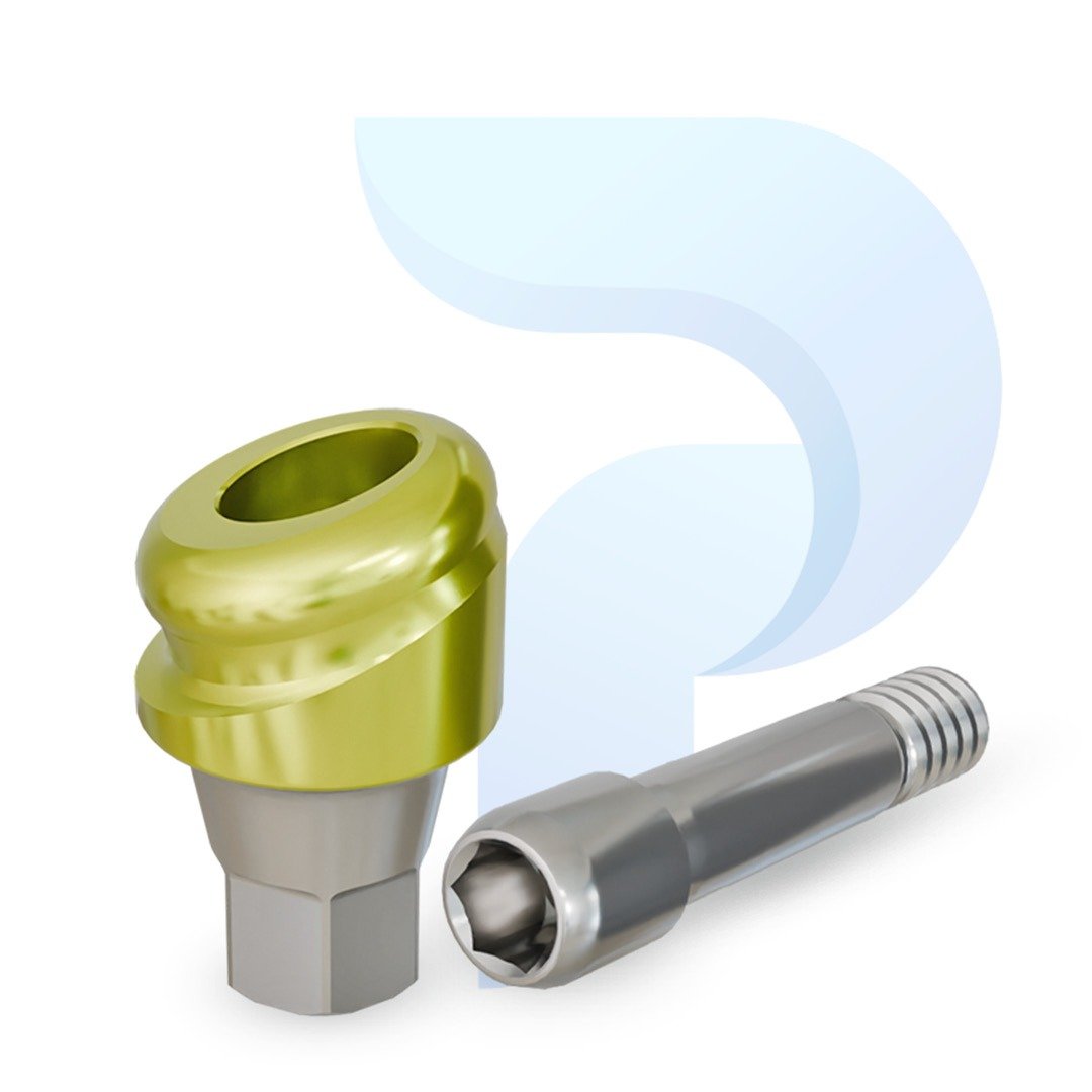 PreatLoc™ Hiossen™ ETIII-compatible Mini 18° Angled Abutment 1mm