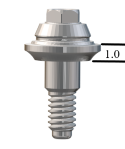 NobelBiocare™ Tri-Lobe-compatible NP Straight Multi-Unit Abutment X 1.0mm