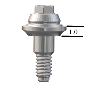NobelBiocare™ Tri-Lobe-compatible NP Straight Multi-Unit Abutment X 1.0mm