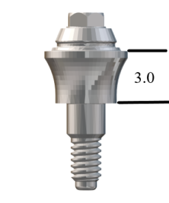 NobelBiocare™ Tri-Lobe-compatible NP Straight Multi-Unit Abutment X 3.0mm