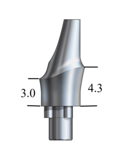 NobelBiocare™ Tri-Lobe-compatible RP Esthetic Abutment 15° Angle, Anterior