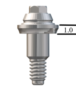 NobelBiocare™ Tri-Lobe-compatible RP Straight Multi-Unit Abutment X 1mm