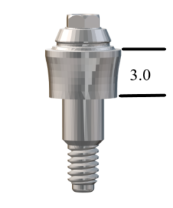 NobelBiocare™ Tri-Lobe-compatible RP Straight Multi-Unit Abutment X 3mm
