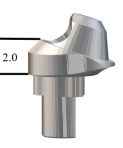 NobelBiocare™ Tri-Lobe-compatible RP 17° Multi-Unit Abutment X 2mm