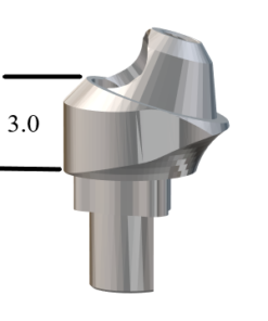 NobelBiocare™ Tri-Lobe-compatible RP 17° Multi-Unit Abutment X 3mm