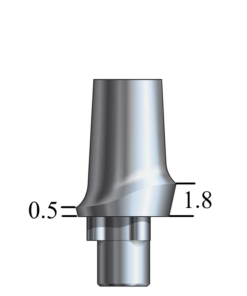 NobelBiocare™ Tri-Lobe-compatible WP Esthetic Abutment Straight, Posterior