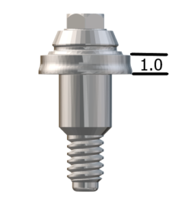 NobelBiocare™ Tri-Lobe-compatible WP Straight Multi-Unit Abutment X 1mm