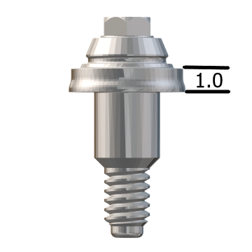 NobelBiocare™ Tri-Lobe-compatible WP Straight Multi-Unit Abutment X 1mm