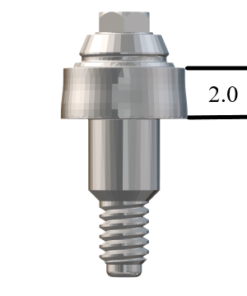NobelBiocare™ Tri-Lobe-compatible WP Straight Multi-Unit Abutment X 2mm