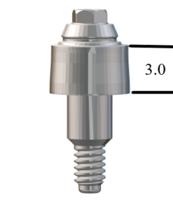 NobelBiocare™ Tri-Lobe-compatible WP Straight Multi-Unit Abutment X 3mm
