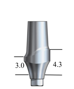 NobelActive™/Conical-compatible NP Esthetic Abutment Straight, Anterior