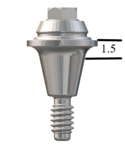 NobelActive™/Conical-compatible NP Straight Multi-Unit Abutment X 1.5mm