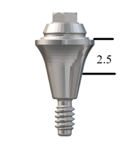 NobelActive™/Conical-compatible NP Straight Multi-Unit Abutment X 2.5mm