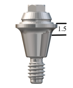 NobelActive™/Conical-compatible RP Straight Multi-Unit Abutment X 1.5mm