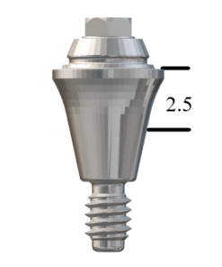 NobelActive™/Conical-compatible RP Straight Multi-Unit Abutment X 2.5mm