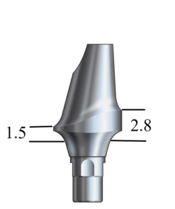 Straumann® BL RC-compatible Esthetic Abutment 15° Angle, Posterior