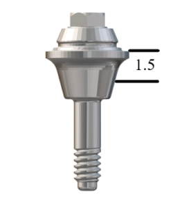 Straumann® BL RC-compatible Straight Multi-Unit Abutment x 1.5mm