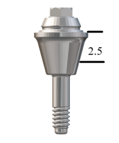 Straumann® BL RC-compatible Straight Multi-Unit Abutment x 2.5mm