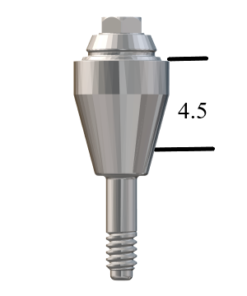 Straumann® BL RC-compatible Straight Multi-Unit Abutment x 4.5mm