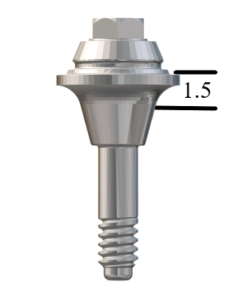 Straumann® BL NC-compatible Straight Multi-Unit Abutment x 1.5mm