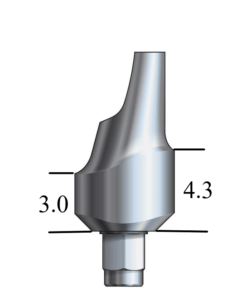 Biomet 3i Certain®-compatible 3.4mm Esthetic Abutment 15° Angle, Anterior