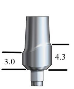 Biomet 3i Certain®-compatible 3.4mm Esthetic Abutment Straight, Anterior