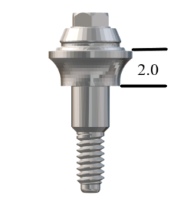 Biomet 3i Certain®-compatible 3.4mm Straight Multi-Unit Abutment X 2mm