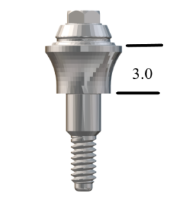 Biomet 3i Certain®-compatible 3.4mm Straight Multi-Unit Abutment X 3mm