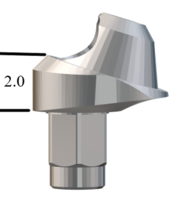 Biomet 3i Certain®-compatible 3.4mm 17° Multi-Unit Abutment X 2mm