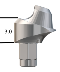 Biomet 3i Certain®-compatible 3.4mm 17° Multi-Unit Abutment X 3mm