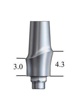 Biomet 3i Certain®-compatible 4.1mm Esthetic Abutment Straight, Anterior