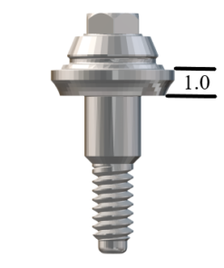 Biomet 3i Certain®-compatible 4.1mm Straight Multi-Unit Abutment X 1mm