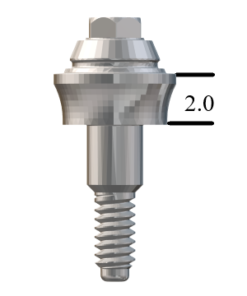 Biomet 3i Certain®-compatible 4.1mm Straight Multi-Unit Abutment X 2mm