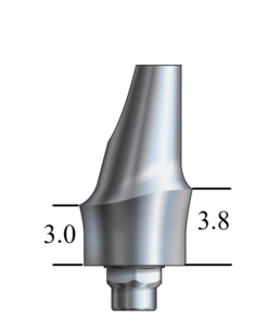 Biomet 3i Certain®-compatible 5.0mm Esthetic Abutment 15° Angle, Anterior