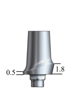 Biomet 3i Certain®-compatible 5.0mm Esthetic Abutment Straight, Posterior