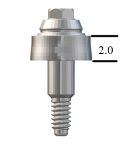 Biomet 3i Certain®-compatible 5.0mm Straight Multi-Unit Abutment X 2mm