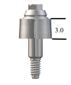 Biomet 3i Certain®-compatible 5.0mm Straight Multi-Unit Abutment X 3mm