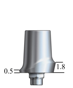 Biomet 3i Certain®-compatible 6.0mm Esthetic Abutment Straight, Posterior