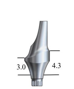 Astra®-compatible 3.0mm Esthetic Abutment 15° Angle, Anterior