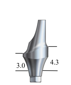 Astra®-compatible Aqua 3.5/4.0mm Esthetic Abutment 15° Angle, Anterior