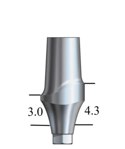 Astra®-compatible Aqua 3.5/4.0mm Esthetic Abutment Straight, Anterior