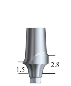 Astra®-compatible Aqua 3.5/4.0mm Esthetic Abutment Straight, Posterior