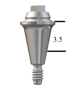 Astra®-compatible Aqua 3.5/4.0mm Straight Multi-Unit Abutment X 3.5mm