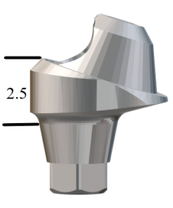 Astra®-compatible Aqua 3.5/4.0mm 17° Multi-Unit Abutment X 2.5mm