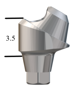 Astra®-compatible Aqua 3.5/4.0mm 30° Multi-Unit Abutment X 3.5mm