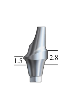 Astra®-compatible Lilac 4.5/5.0mm Esthetic Abutment 15° Angle, Posterior