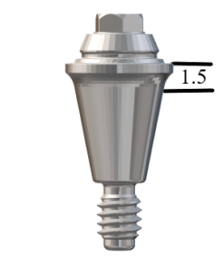 Astra®-compatible Lilac 4.5/5.0mm Straight Multi-Unit Abutment X 1.5mm