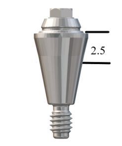 Astra®-compatible Lilac 4.5/5.0mm Straight Multi-Unit Abutment X 2.5mm