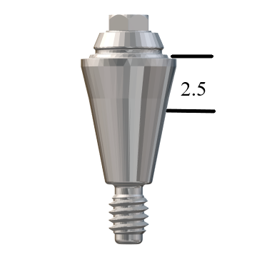 Astra®-compatible Lilac 4.5/5.0mm Straight Multi-Unit Abutment X 2.5mm