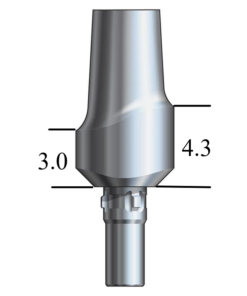 CAMLOG® Screw-Line-compatible 3.3mm Esthetic Abutment Straight, Anterior